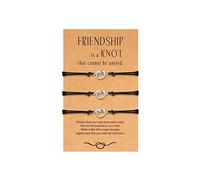 GGYTMQL 2/3/4/5 Pcs Friendship Bracelets Matching Distance Bracelets for Friends Love Knot Infinity Bracelet for Women Bff Bracelet Gifts for Best Friends Sisters