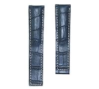 GGYTMQL 20 22mm Cow Leather Watch Strap for Monaco Series Men Quality Band Soft WatchBand for Wrist Bracelet (Color : with Silver Clasp-01, Size : 20mm)
