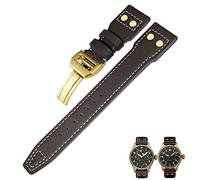 GGYTMQL 20mm 21mm 22mm Genuine Bronze Rivet Watchband Fit For Bronze Big Pilots 18 Watch Strap