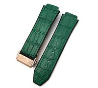 GGYTMQL 20mm 22mm Cowhide Rubber Watchband 25mm * 19mm，For Hublot Watch Strap Calfskin Silicone Bracelets sport