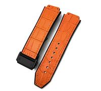 GGYTMQL 20mm 22mm Cowhide Rubber Watchband 25mm * 19mm，For Hublot Watch Strap Calfskin Silicone Bracelets sport