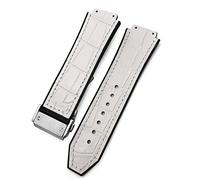 GGYTMQL 20mm 22mm Cowhide Rubber Watchband 25mm * 19mm，For Hublot Watch Strap Calfskin Silicone Bracelets sport