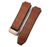 GGYTMQL 20mm 22mm Cowhide Rubber Watchband 25mm * 19mm，For Hublot Watch Strap Calfskin Silicone Bracelets sport