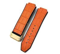 GGYTMQL 20mm 22mm Cowhide Rubber Watchband 25mm * 19mm，For Hublot Watch Strap Calfskin Silicone Bracelets sport