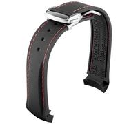 GGYTMQL 20mm 22mm Curved End Rubber Watch Band for Omega Seamaster Watch Straps with Folding Buckle Luxury Bracelets Silicone Watchbands