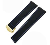 GGYTMQL 20mm 22mm Watch Bracelets Canvas Nylon Leather Watch Strap Fold Buckle Black Watch Band，For CARRERA AQUARACER Series Watch Band Replace