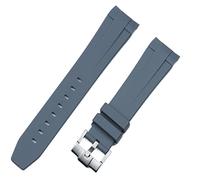 GGYTMQL 21mm Soft Rubber Silicone Watch Band Black Blue Gray Green Pin Buckle Watchband for Strap Conquest Series (Color : Green Strap, Size : 21mm)