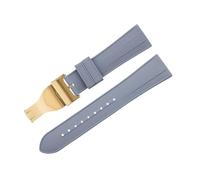 GGYTMQL 22mm Flat End Soft Fluororubber Watch Band For TUDOR Strap M79360.M79363 Stainless Fold Buckle Black Bay 1958 GMT 41mm Pelagos