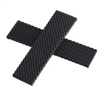 GGYTMQL 22mm x 20mm Black Rubber Watch Band Strap 279S