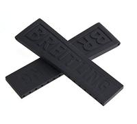 GGYTMQL 24mm x 20mm Black Rubber Watch Band Strap 155S