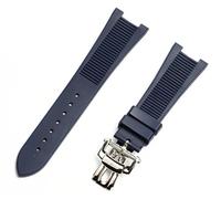 GGYTMQL 25mm Rubber Silicone Watch Strap Folding Buckle Watchbands for Strap Series Watchband
