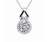 GGYTMQL 2ct lab diamond zirconia gem pendant necklace statement necklace women fine 925 jewelry Made in China
