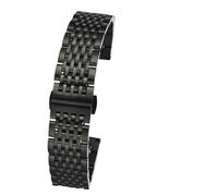 GGYTMQL 2in1 Curved End Watch Strap 18mm 19 20mm 21mm 22mm Wrist Band Replacement Watchband Stainless Steel Butterfly Clasp Belt