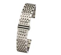 GGYTMQL 2in1 Curved End Watch Strap 18mm 19 20mm 21mm 22mm Wrist Band Replacement Watchband Stainless Steel Butterfly Clasp Belt