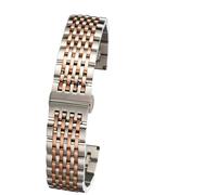 GGYTMQL 2in1 Curved End Watch Strap 18mm 19 20mm 21mm 22mm Wrist Band Replacement Watchband Stainless Steel Butterfly Clasp Belt