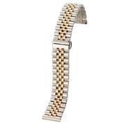 GGYTMQL 2in1 Flat Curved End Semicircle Link Stainless Steel Watch Band 14mm16182022mm Replacement Solid Watch Strap
