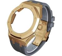 GGYTMQL 4rd gen metal watch case fluorine rubber strap stainless steel bezel rubber sport watchband mod kit，for ga2100 ga-2100 ga2110 modification and upgrade Origin China