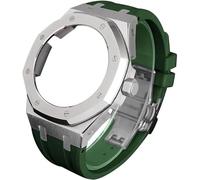 GGYTMQL 4rd gen metal watch case fluorine rubber strap stainless steel bezel rubber sport watchband mod kit，for ga2100 ga-2100 ga2110 modification and upgrade Origin China