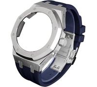 GGYTMQL 4rd gen metal watch case fluorine rubber strap stainless steel bezel rubber sport watchband mod kit，for ga2100 ga-2100 ga2110 modification and upgrade Origin China