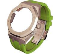 GGYTMQL 4rd gen metal watch case fluorine rubber strap stainless steel bezel rubber sport watchband mod kit，for ga2100 ga-2100 ga2110 modification and upgrade Origin China