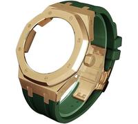 GGYTMQL 4rd gen metal watch case fluorine rubber strap stainless steel bezel rubber sport watchband mod kit，for ga2100 ga-2100 ga2110 modification and upgrade Origin China