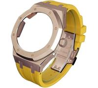 GGYTMQL 4rd gen metal watch case fluorine rubber strap stainless steel bezel rubber sport watchband mod kit，for ga2100 ga-2100 ga2110 modification and upgrade Origin China