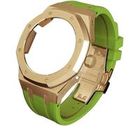GGYTMQL 4rd gen metal watch case fluorine rubber strap stainless steel bezel rubber sport watchband mod kit，for ga2100 ga-2100 ga2110 modification and upgrade Origin China