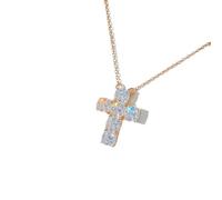 GGYTMQL 5.5mm moissanite cross pendant necklace for women 925 sterling silver jewelry