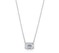 GGYTMQL 6 * 8mm 2 carat emerald cutting moissanite pendant necklace for women s925 sterling silver neck chain jewelry
