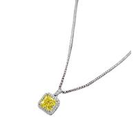 GGYTMQL 7 colors real 925 sterling silver 7mm moissanite ruby gemstone pendant necklaces for women jewelry
