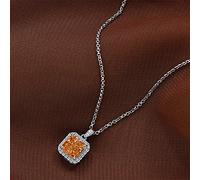 GGYTMQL 7 colors real 925 sterling silver 7mm moissanite ruby gemstone pendant necklaces for women jewelry