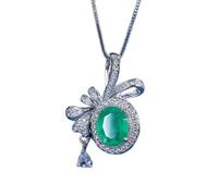 GGYTMQL 8 * 10mm ruby emerald paraiba tourmaline pendant necklace for women gemstone jewelry gift Made in China