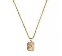 GGYTMQL 925 Box Chain Zircon Square Charm Pendant Choker Necklace for Women fine Jewelry