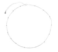 GGYTMQL 925 Choker Necklace Women Bead Link Chain Necklace Christmas Jewelry