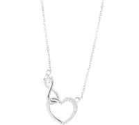 GGYTMQL 925 Crystal Cross Heart Shape Necklace Pendant Christmas Jewelry for Women Wedding Choker