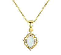 GGYTMQL 925 hollow pattern opal pandent necklace for women elegant female wedding gemstone necklace jewellery Made in China