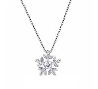 GGYTMQL 925 Micro-Inlaid Snowflake Necklace Jewelry