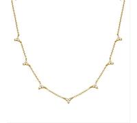 GGYTMQL 925 Necklace for Women 18k Three Diamond Stacking Chain Choker Necklace