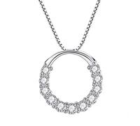 GGYTMQL 925 Necklace Jewelry Cubic Zircon Wedding Engagement Pendants Necklaces for Women