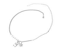 GGYTMQL 925 Necklace Ladies Chain Necklace Stars Triangle Jewelry Round Necklace