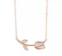 GGYTMQL 925 Opal Flower Charm Pendant Necklace for Women Female Clavicle Link Chain Jewelry
