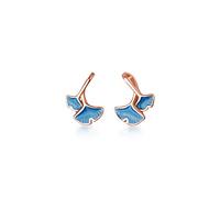 GGYTMQL 925 Real Jewelry Tiny Asymmetric Summer Watermelon Stud Earrings For