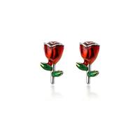 GGYTMQL 925 Real Jewelry Tiny Asymmetric Summer Watermelon Stud Earrings For