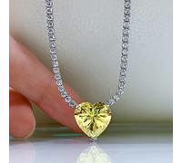 GGYTMQL 925 real silver 12 * 12mm heart-shaped high carbon diamond pendant necklace for women jewelry