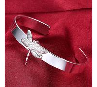 GGYTMQL 925 Round Heart Open Bracelet For Women Cuff Bangles