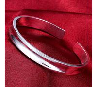 GGYTMQL 925 Round Heart Open Bracelet For Women Cuff Bangles
