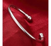 GGYTMQL 925 Round Heart Open Bracelet For Women Cuff Bangles