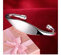 GGYTMQL 925 Round Heart Open Bracelet For Women Cuff Bangles