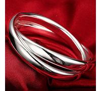 GGYTMQL 925 Round Heart Open Bracelet For Women Cuff Bangles