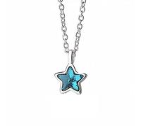 GGYTMQL 925 Small Fresh Blue Star Necklace Five-Pointed Star Pendant